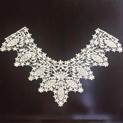 China Golden Viable Knit 36*24cm Embroidery Lace Collar For Decoration TS2179# for sale