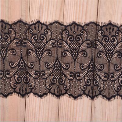 China Golden Viable Knit 20cm Width Underwear Lace New Eyelash Lace Trim XS4013# for sale