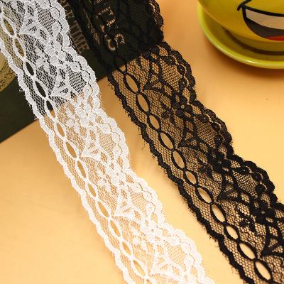 China Durable Black And White Home Clothing Textile Underwear Decorative Non - Stretch Lace Accessories Width 4 Cm for sale