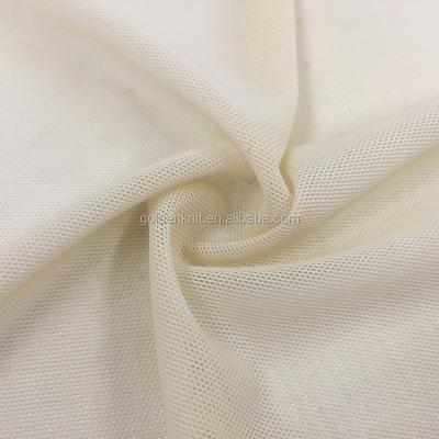 China Simple golden knit wholesale nylon net fabric for sexy underwear bra NOP0020# for sale