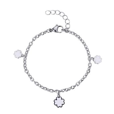 China Hottest FASHIONABLE Stainless Steel Charm Friendship Bracelet Four Different Charm Festival Bracelets Present for Girls or Women for sale