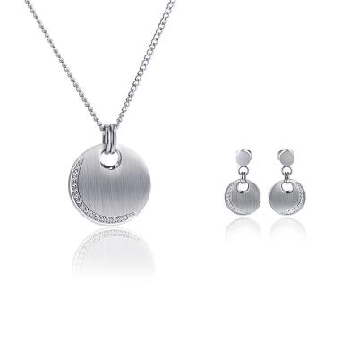 China High Quality Stainless Steel Jewelry Women Jewelry Set Unique Circle Necklace and Earring Sets Best Gifts for Women and Girls for sale