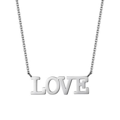 China Fashionable high quality stainless steel jewelry women hottest luxury necklace jewelry LOVE pendant necklace best gift for women and girls for sale