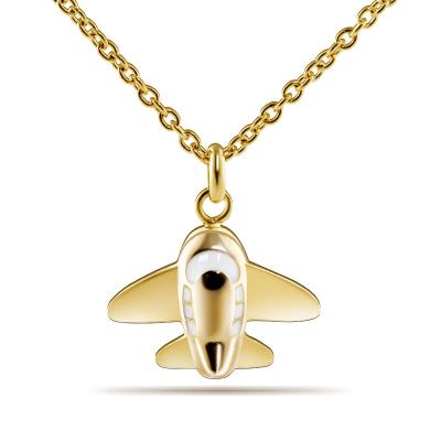 China Unique Model Necklace High Quality Gold Stainless Steel Airplanes Hottest Best Gift Necklace Jewelry For Women And Girls for sale