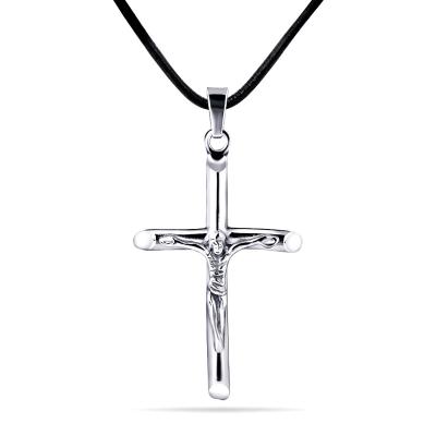 China Jesus Cross Pendant Necklace Unique Hiphop Stainless Steel Jesus Cross Pendant Necklace Best Gift For Men for sale