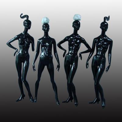 China Shiny black female mannequins in abstract style abstract for sale