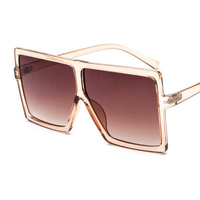 China 2021 Famous Brands Anti Shading Sunglasses UV400 Oversized Designer Sunglasses 2021 Sun Glasses With Candy Color Lens for sale