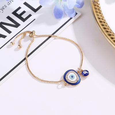 China CLASSIC Handmade Factory Wholesale Gifts Evil Blue Eye Nazar Beads Alloy Bracelets And Gold Bangles for sale