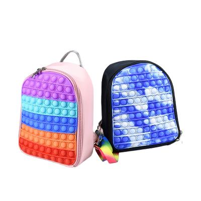 China Other New 2021 Rat Exterminator Decompression Bubble Backpack Bag For Primary School Students Push Pop Bubble Bag For Girls Boys for sale