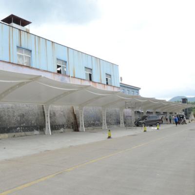 China PVDF Membrane Steel Frame Parking Lot Anti-UV High Quality Tension Canopy for sale