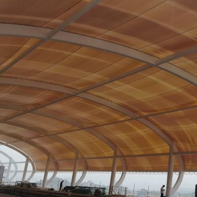 China New Design PTFE Waterproof Pvc Tensile Membrane And Pvdf Roof For Transportation Equipments for sale