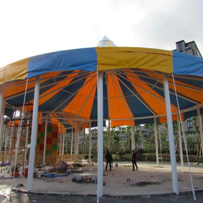 China Exterior Waterproof Structure PVDF Membrane Roof Shade Tension Shade for sale