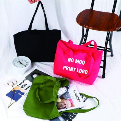 China Preppy Style Free Shipping Promotional Personalized Bags Blank Cotton Canvas Single Tote Bags Reusable Shopping Cotton Bags for sale