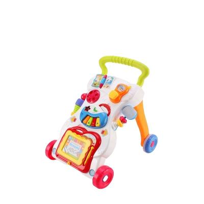 China Kids Game KSF Educational Sit-to-Stand Baby First Step Learning Push Walker Toy With Music for sale