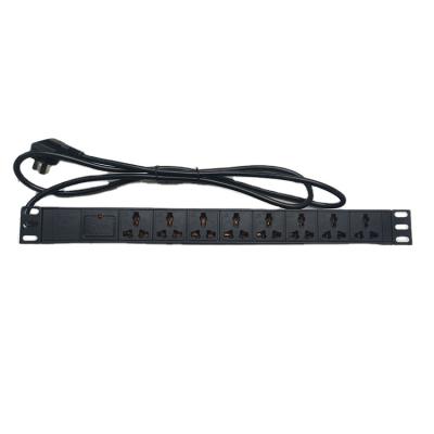 China Aluminum Alloy+PP Universal Socket High Quality Network 1U PDU Intelligent DC PDU For Rack for sale