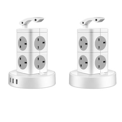 China Universal Socket Residential / General Purpose Wholesale White Color 8 Outlets With 3 Usb Port for sale