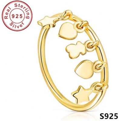 China New Arrival 2020 CLASSIC Selling Jewelry 925 Sterling Silver Bear Ring Luxury Factory Wholesale Low Price for sale