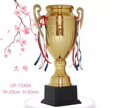 China Europe 2022 World Qatar Product Custom 46CM Popular Sports Trophy Cup Decoration Metal Custom Medal Cup Futbol Trophy for sale