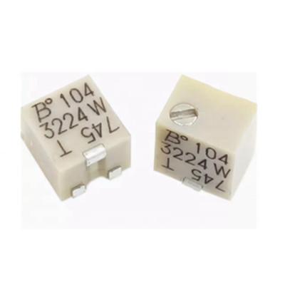 China Adjustable resistor 3224W-1-104E SMD 100kilo-ohm 10% adjustable resistor 3224W-1-104E for sale