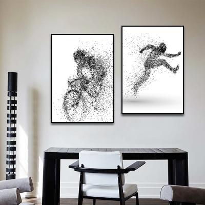 China Dropshipping Customized Modern Bike Frameless Sports Wall Decor Canvas Prints Art For Living Room for sale