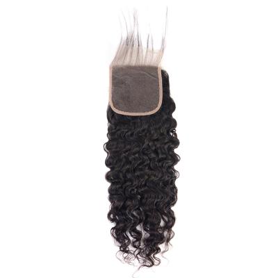 China Water Wave Closure 5*5 6*6 Medium Brown Brazilian Raw 10 Inch Cambodian Hair With HD Transparent Lace Closure for sale