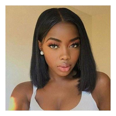 China Beaufox brazlian straight hair Pre Plucked BOB Straight closure150% density wig hair wigs Short Hairline Lace Front Wig 4x4 for sale