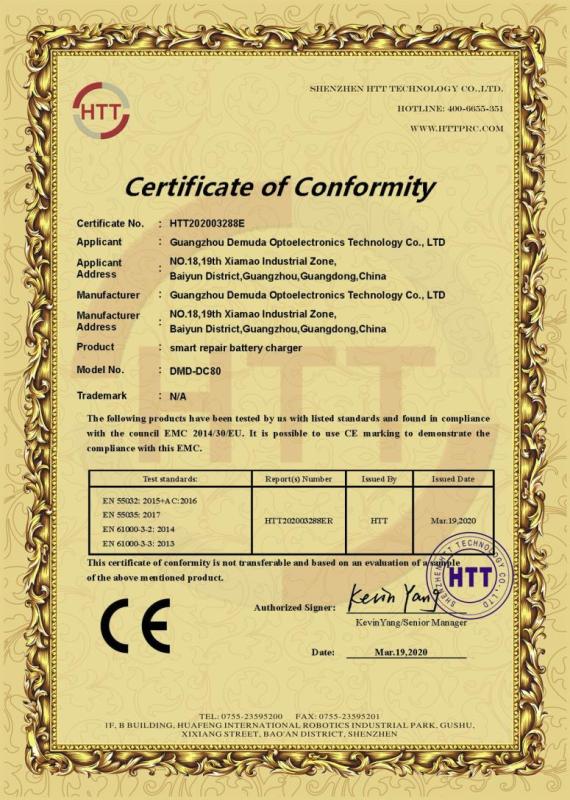 CE - Guangzhou Demuda Optoelectronics Technology Co., Ltd.