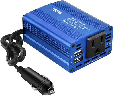 China 150W DC 12v to AC 110v 220v Car Power Inverter USB Converter Adapter Pure Sine Wave Solar Inverter Charger 8.2*6.4*3.8cm for sale