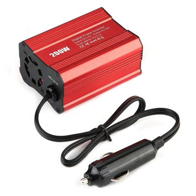 China 200W Car Power Inverter 12V 220V And 110v Auto AC Inverter Charger Converter Adapter Modified Sine Wave EU USA JP Plug 8.7*6.4*4.3cm for sale