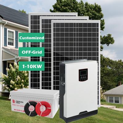 China High Efficiency 3kw 6kw 8kw 10000Watt Complete Photovoltaic Power Off Grid Hybrid Solar Power Home Off Grid Kit Solar System for sale