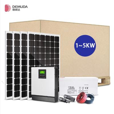 China 1KW 2KW 4KW 3KW 5KW Home Home Off Grid Solar Panel Power Energy System for sale