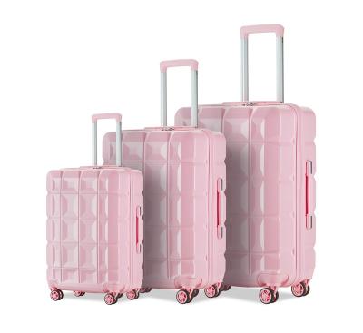 China 4 Piece Luggage Set Polycarbonate Trolley PC Luggage Fashion Suitcase for sale