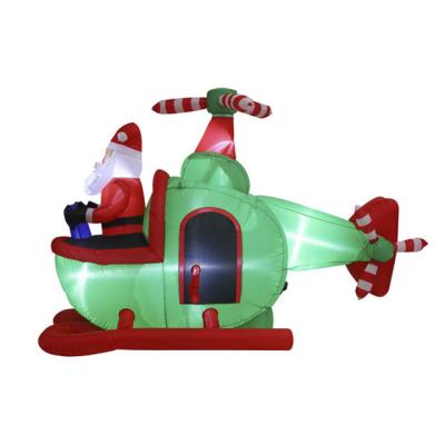 China Holiday decorations 7FT Christmas decorations indoor outdoor airblown christmas inflatable Helicopter for sale