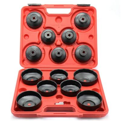 China Universal Automotive Tool 14pc Oil Filter Cap Wrench Aluminum Tool Kit for sale