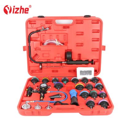 China 28pcs Set Car Water Tank Leak Detector Cooling System Coolant Vacuum Nylon Automotive Radiator Pressure Tester Set for sale