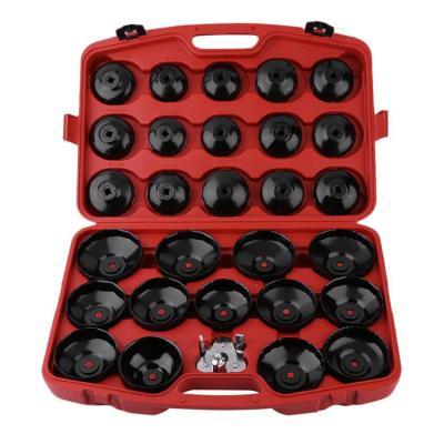 China Hot Sale Universal 30 PCS Oil Filter Remover Cap Socket Wrench Set for sale