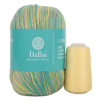 China Abrasion-resistant high quality yarn for hand knitting long mink wool yarn for sale