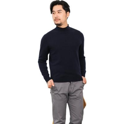 China Cashmere Sweater Mens High Collar Mens Sweater Half Warm Breathable Sweaters Slim Fit Pullover Mens Wool Knitwear Classic Pullover Male for sale