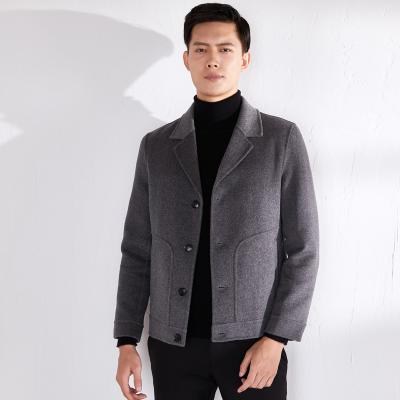 China Men's Casual Thin Collar Wool Coat Men's Winter Trench Wool Jacket Men's Breathable High Quality Woolen Coat for sale