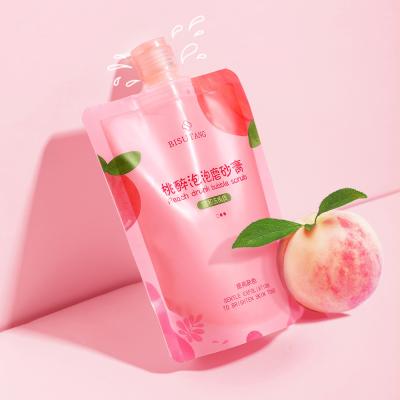 China Exfoliator OEM ODM Body Scrub Peach Exfoliante Corporal Natural Shea Butter Bodyscrub Skin Cleansing Whitening Scrub for sale