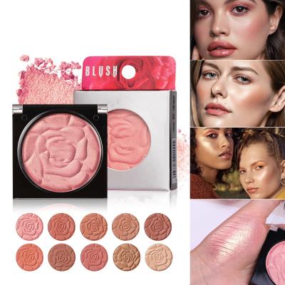 China Waterproof Makeup Blusher Moisturizing Matte Cheek Makeup Cosmetic Face Waterproof Long Lasting Blush Palette for sale