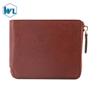 China Fashionable Vegan RFID Amazon Wallets With RFID Coin Pocket Holders Bi-Fold Zipper Credit Card Leather Handmade Wholesale Wallets for sale