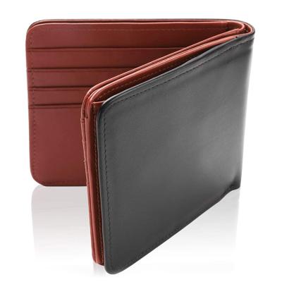 China RFID Japanese Style 15 Card Storage Coin Box Shaped Purse Large Capacity Slim RFID Blocking Men's Genuine Leather Folded Wallet for sale