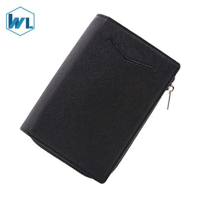 China NATIONAL Genuine Leather Large Capacity Card Wallet With RFID Blocking Zipper Coin Pocket Credit Card Holder Wallet For Men for sale