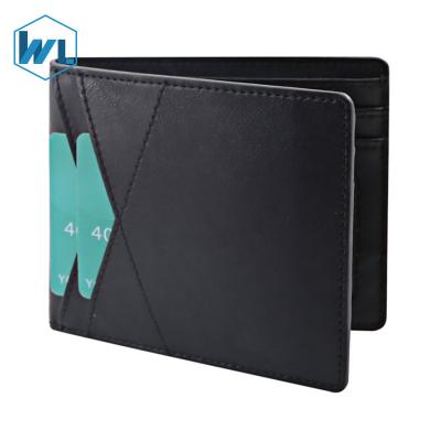 China Large Capacity RFID Card Holder Customized Logo Design With ID Window RFID Blocking Minimalist PU Card Holder Leather Wallet for sale