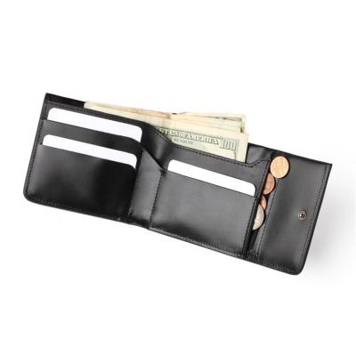 China Genuine Leather NFC Anti Triple Pocket Men's RFID Cash Card Wallet With Coin Card Slots for sale