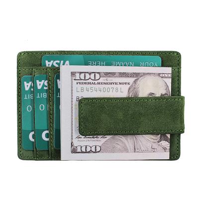 China Multifunctional RFID Leather Slim Wallets For Men Have Card Holder Slot ID Window Custom Men Blocking Credit Card Money Clip Wallet for sale