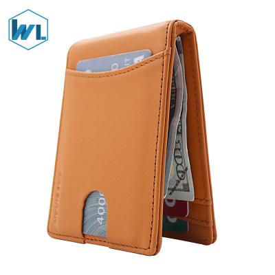 China Hot Sale Original RFID Slim Luxury Slim Card Holder Cowhide Leather Waterproof Wallet For Man Custom Design Money To Cut Free Shipping for sale