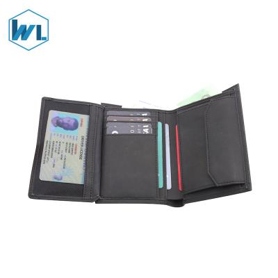 China New Style Women's Slim PU Leather Men's RFID Wholesalers Brand Point Luxury Minimalist Wallet For Male Card Holder for sale