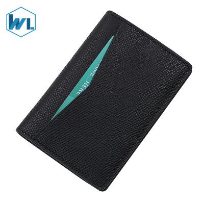 China Fashionable Slim Fashion Goods RFID Mens Functional PU Leather Business Card Holder Leather Wallet For Men Credit Card Holder for sale